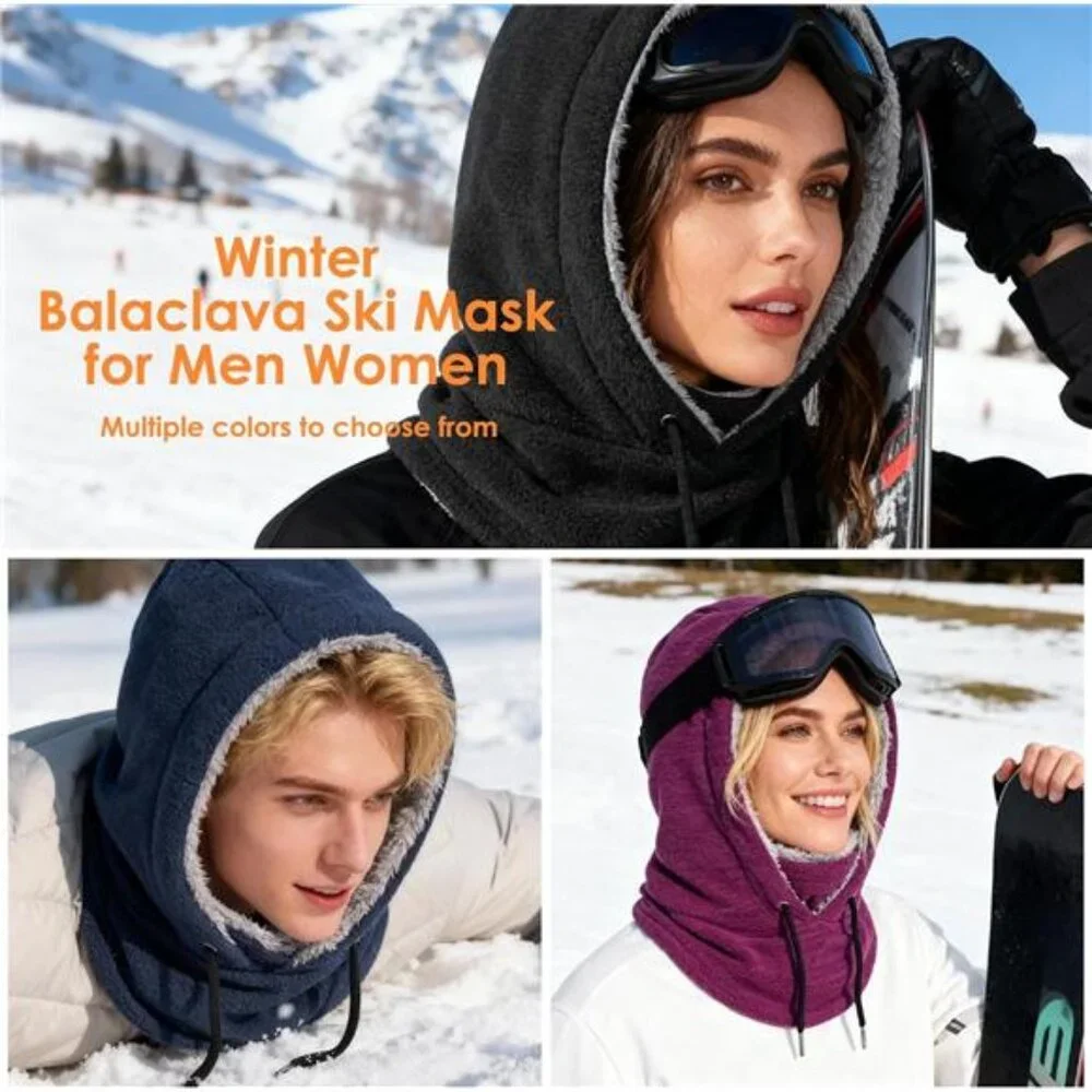 Winter Ski Mask Windproof Full Face Mask Neck Cover Warmer Sports Cap